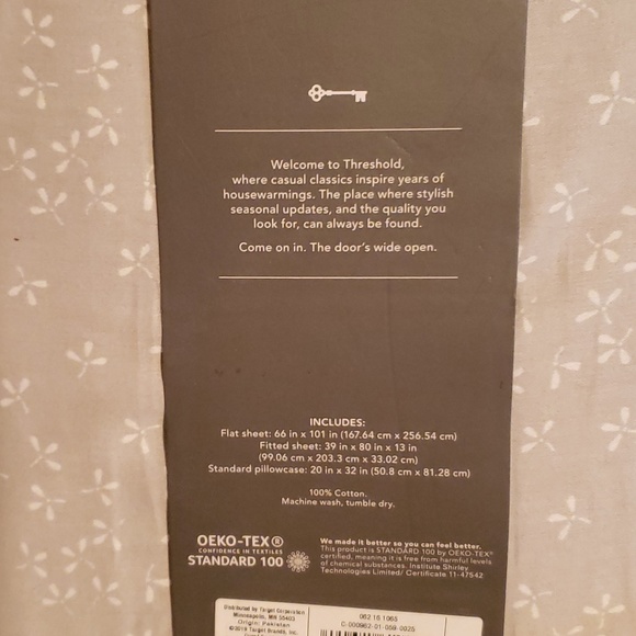 Threshold | Bedding | Threshold Printed Pattern Bed Sheet Set Xltwin ...